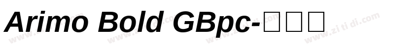 Arimo Bold GBpc字体转换